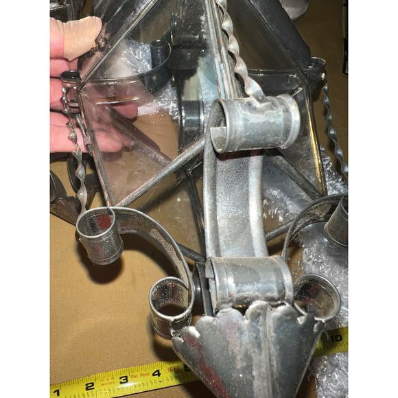 Vintage lanterns metal glass tea lights candles ornate decor - Picture 11 of 13